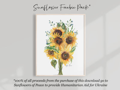 Freebie Friday 3-19-22 Sunflowers for Ukraine