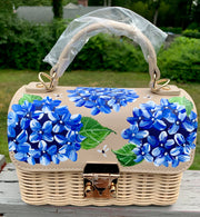 Hand Painted Hydrangea Bag *RESERVED*