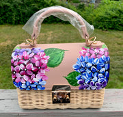 Custom Hand Painted Hydrangea Bag