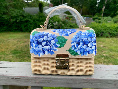 Hand Painted Hydrangea Bag 08