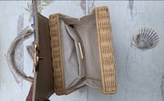 Custom Hand Painted Hydrangea Bag, Beige
