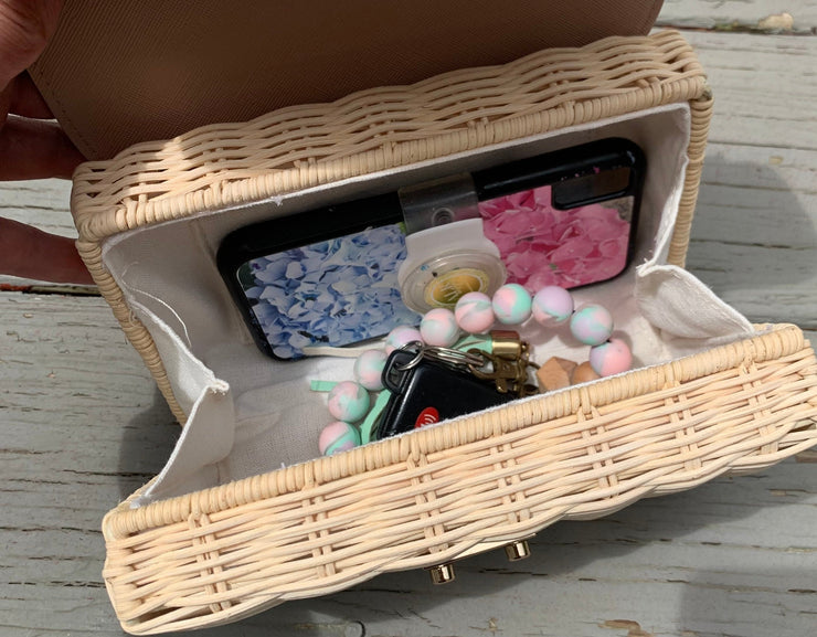 Hand Painted Hydrangea Bag-multi