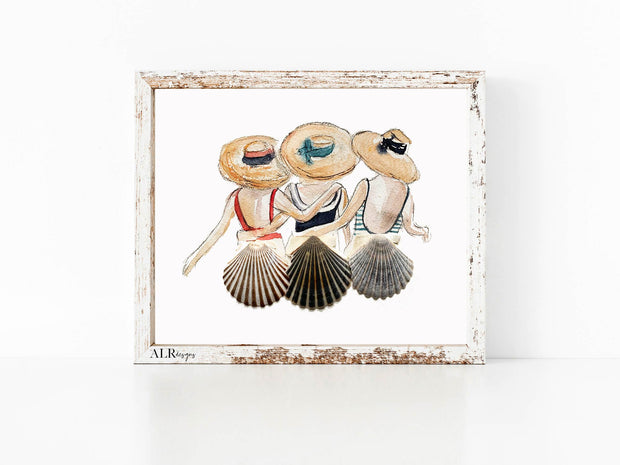Shell Friends 8x10 or 5x7  Fine Art Print