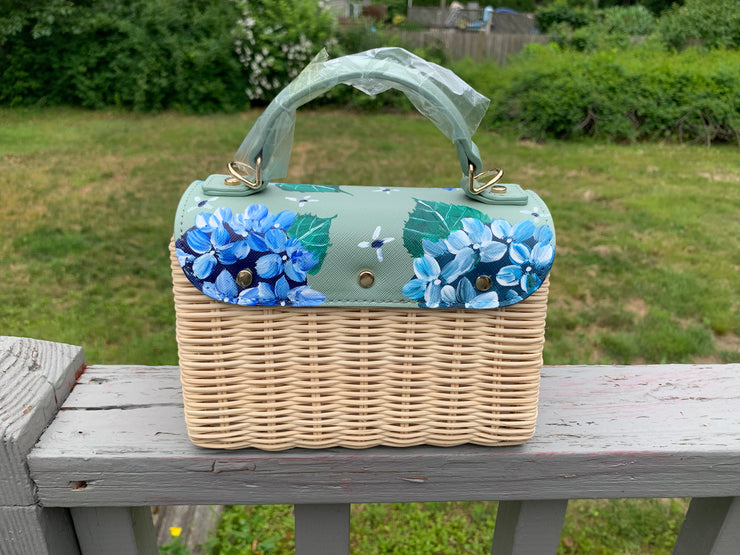 Hand Painted Hydrangea Bag 05