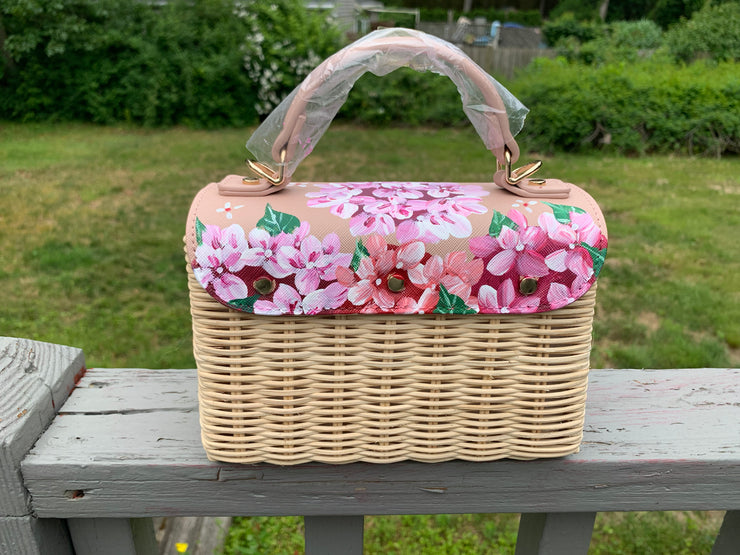 Hand Painted Hydrangea Bag 07