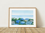 Blue Hydrangeas 5x7, 8x10 or 11x14 in. Fine Art Print.