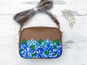 Crossbody Hand Painted Hydrangea Bag 11