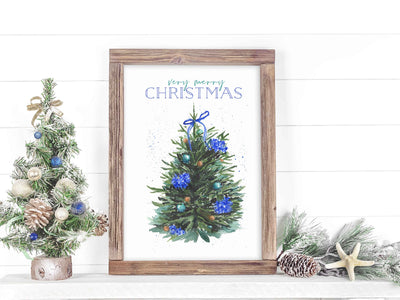 Hydrangea Christmas Tree 8x10 or 5x7 Fine Art Print