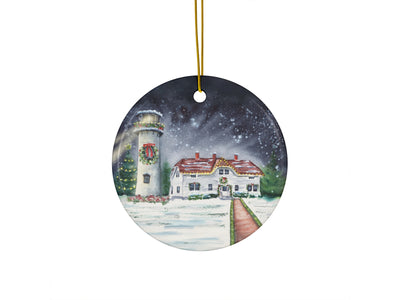 Chatham Light Christmas Ceramic Christmas Ornament