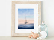 Peach Sunset Sail 5x7 or 8x10 Fine Art Print