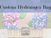 Custom Hand Painted Hydrangea Bag, Blush
