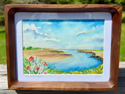 Daffodils by the Bay Original Watercolor Painting
