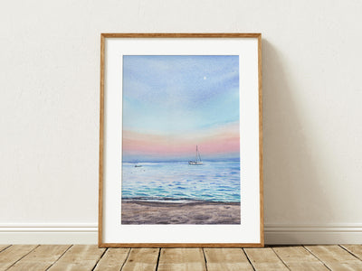 Sailing at Dusk 5x7, 8x10, or 11x14 Fine Art Print