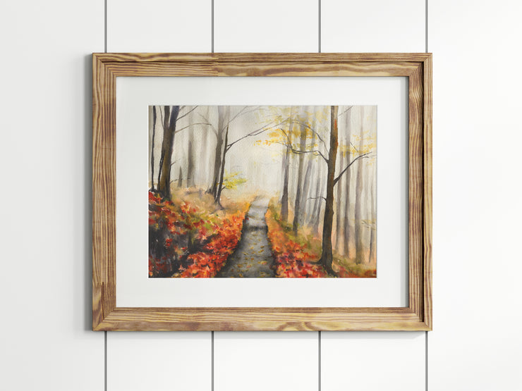 Fall Path  8x10 or 5x7 in. Fine Art Print