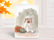 Halloween Ghost Dog 5x7 Blank Greeting Card