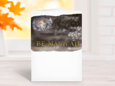 Be Magical or Hocus Pocus 5x7 Blank Greeting Card