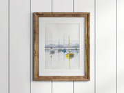 Foggy Sail Coastal Watercolor Print – 5x7, 8x10, or 11x14 Fine Art by ALR Designs