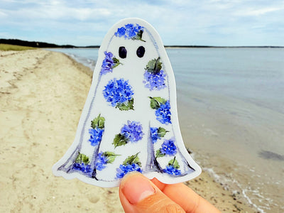 Hydrangea Ghost 3 in. Waterproof Vinyl Sticker