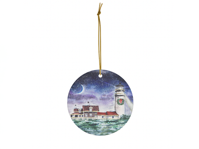 Highland Light Christmas Ceramic Christmas Ornament