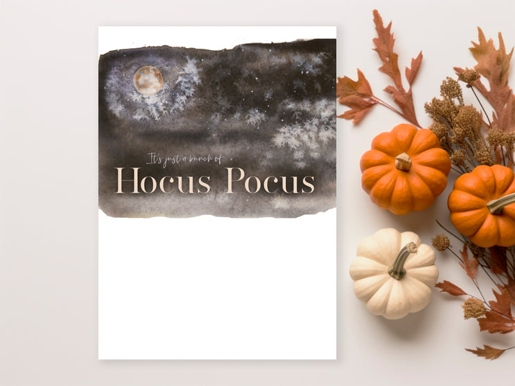 Be Magical or Hocus Pocus 5x7 Blank Greeting Card