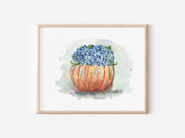 Hydrangea Pumpkin 5x7 in or 8x10 Fine Art Print