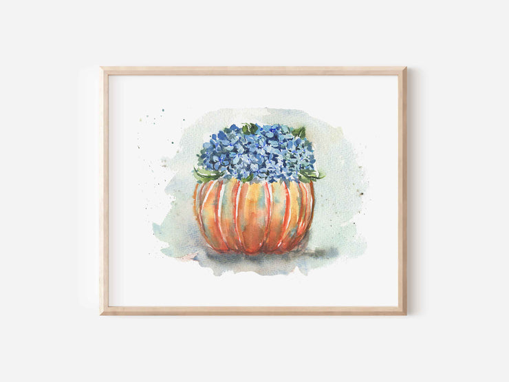 Hydrangea Pumpkin 5x7 in or 8x10 Fine Art Print