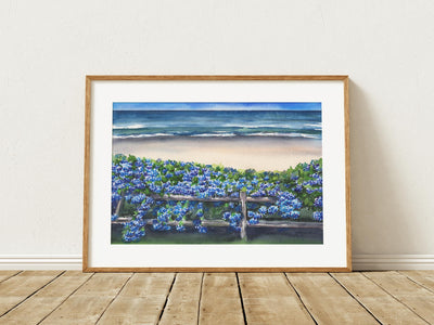 Coastal Blue Hydrangeas 5x7 in, 8x10 or 11x14 Fine Art Print