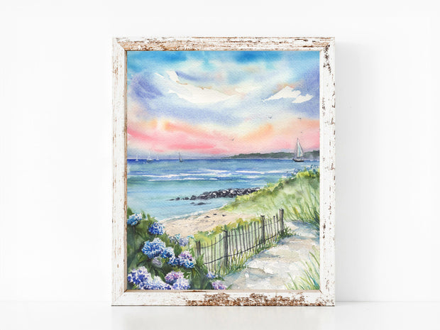 Hydrangea Sunset Fine Art Print