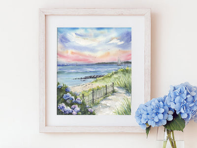Hydrangea Sunset Fine Art Print