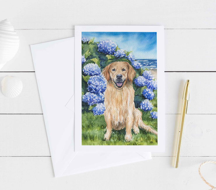 Hydrangea Golden Fine Art Print and Greeting Card
