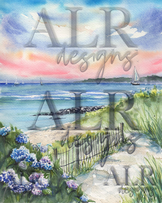 Hydrangea Sunset Fine Art Print