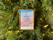 Metallic Mini Painting in Hanging Brass Frame 03