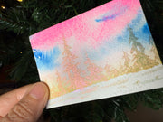 Metallic Mini Painting in Hanging Brass Frame 04