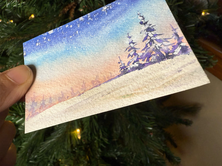 Metallic Mini Painting in Hanging Brass Frame 05