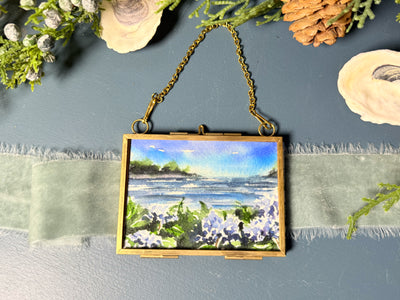 Mini Painting in Hanging Brass Frame 02