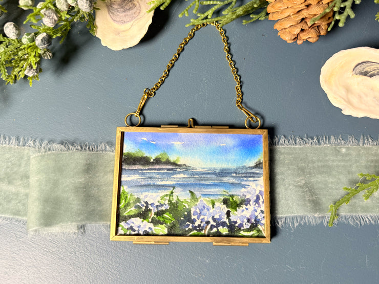 Mini Painting in Hanging Brass Frame 02
