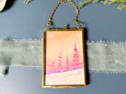 Metallic Mini Painting in Hanging Brass Frame 01