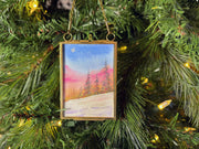 Metallic Mini Painting in Hanging Brass Frame 02