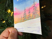 Metallic Mini Painting in Hanging Brass Frame 02