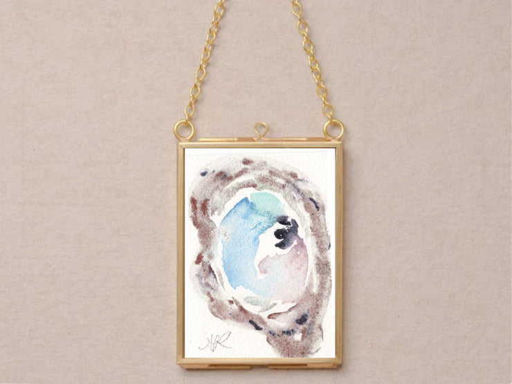 Mini Paintings in Hanging Brass Frame