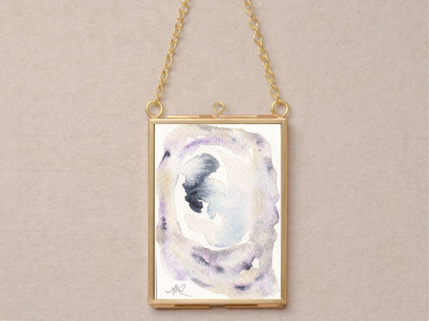 Mini Paintings in Hanging Brass Frame