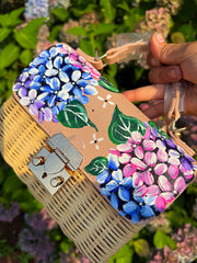 Hand Painted Hydrangea Bag-multi-02