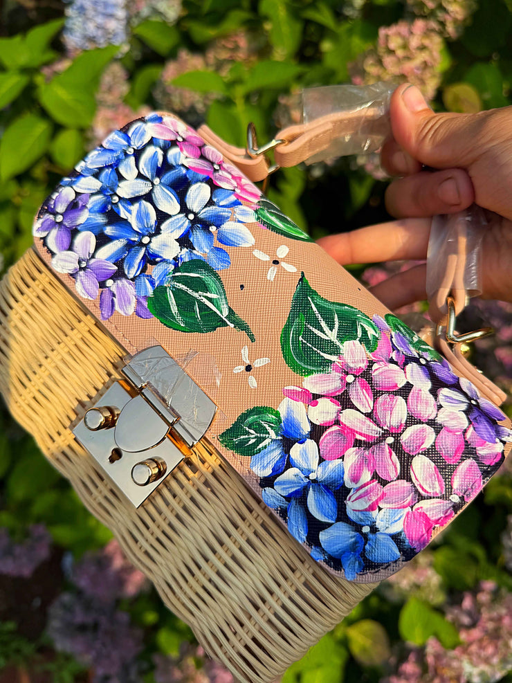 Hand Painted Hydrangea Bag-multi-02