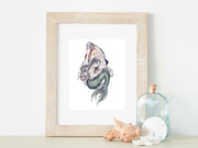 Oyster Mermaid 5x7 or 8x10 Fine Art Print