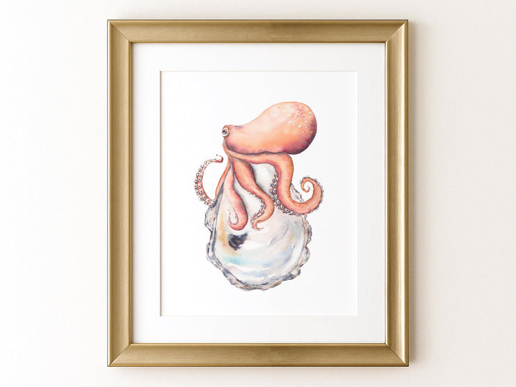 Oyster Octopus Fine Art Print