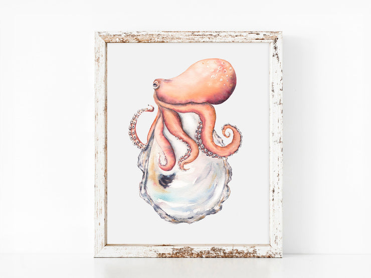 Oyster Octopus Fine Art Print