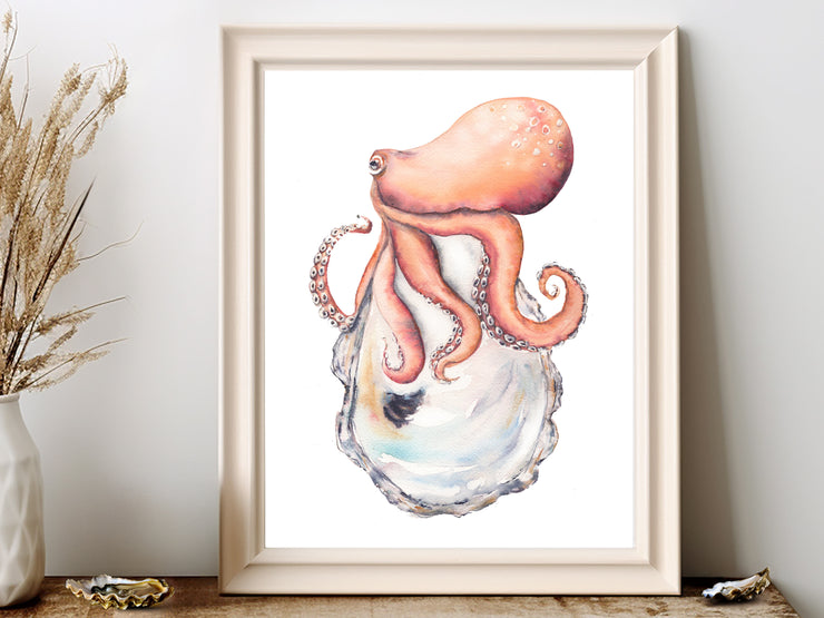 Oyster Octopus Fine Art Print