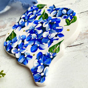 Hand-painted Blue Hydrangeas Ceramic Ornament