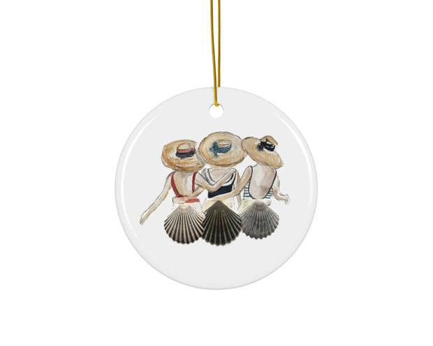 Shell Friends 1 Ceramic Christmas Ornament
