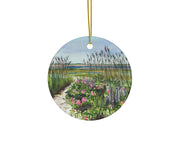 Rock harbor Summer Ceramic Christmas Ornament